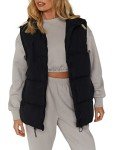 Athlisan Women's Black Zip-Up Puffer Vest