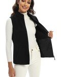 Xeoxarel Women's Lightweight Polar Fleece Vest - Black