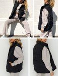 Athlisan Women's Black Zip-Up Puffer Vest