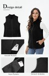 Xeoxarel Women's Lightweight Polar Fleece Vest - Black