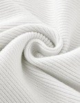 ZESICA Women's Soft White Crew Neck Sweater