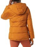 Women's Plus Size Tan Hooded Puffer Coat