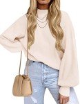 ZESICA Women’s Oversized Turtleneck Ribbed Knit Sweater