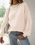 ZESICA Women’s Oversized Turtleneck Ribbed Knit Sweater