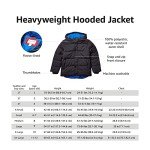 Boys' Heavyweight Hooded Puffer Jacket - Black/Blue