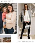 Women's Fall Balloon Sleeve Knit Sweater, Beige