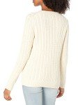 Women's Cable Knit Crewneck Sweater - Cream