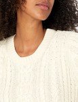 Women's Cable Knit Crewneck Sweater - Cream