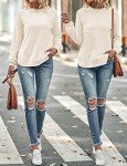 Women's Fall Balloon Sleeve Knit Sweater, Beige