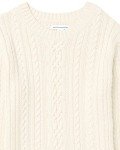 Women's Cable Knit Crewneck Sweater - Cream