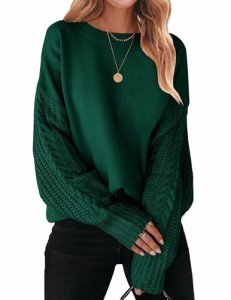 ZESICA Women's Oversized Cable Knit Sweater