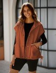 Yeokou Women's Cozy Fleece Vest with Pockets