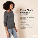 Women's Lightweight Crewneck Jumper in Camel Heather