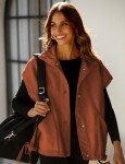 Yeokou Women's Cozy Fleece Vest with Pockets