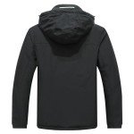 Men's Waterproof Hooded Ski Jacket - Black X-Large