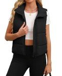 Cropped Lightweight Puffer Vest for Women