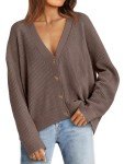 LILLUSORY Women's Lightweight Oversized Cardigan in Nutmeg