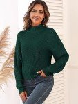 ZAFUL Women's High Neck Ribbed Knit Crop Sweater