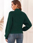ZAFUL Women's High Neck Ribbed Knit Crop Sweater