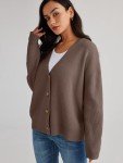LILLUSORY Women's Lightweight Oversized Cardigan in Nutmeg