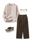 Aelfric Eden Vintage Oversized Knit Pullover, Beige