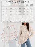 Chic Women's Oversized Cable Knit Sweater, Cream