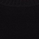 Women's Cotton Crewneck Sweater in Black
