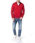 Nautica Men's Red Quarter-Zip Sweater, Large