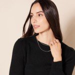 Amazon Essentials Women's Soft Pleated Shoulder Sweater, Black