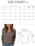 LILLUSORY Womens V Neck Pullover Sweater Long Sleeve Fashion Shirts Fall Outfits 2024 Knit Trendy Slim Fitted Tops Nutmeg L