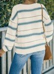 Dokotoo Women's Chunky Knit Color Block Sweater