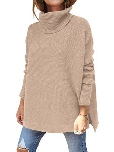 ANRABESS Women's Oversized Turtleneck Loose Sweater