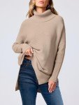 ANRABESS Women's Oversized Turtleneck Loose Sweater