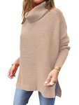ANRABESS Women's Oversized Turtleneck Loose Sweater