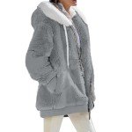 Fuzzy Fleece Hooded Winter Coat for Women