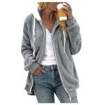 Fuzzy Fleece Hooded Winter Coat for Women