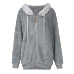 Fuzzy Fleece Hooded Winter Coat for Women