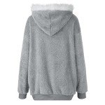 Fuzzy Fleece Hooded Winter Coat for Women