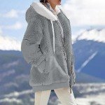 Fuzzy Fleece Hooded Winter Coat for Women