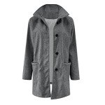 Women's Winter Long Peacoat with Stand Collar