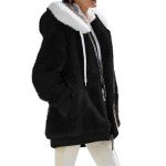 Fuzzy Fleece Hooded Winter Coat for Women