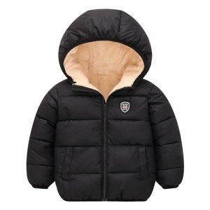 Warm Hooded Puffer Jacket for Toddlers and Kids