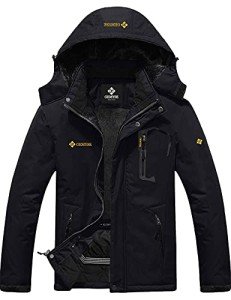 GEMYSE Men's Waterproof Ski Jacket - Black