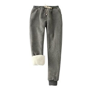 Women’s Fleece Sherpa Lined Joggers with Pockets