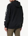 Carhartt Men's Black Logo Sleeve Sweatshirt - Small