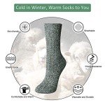 5 Pairs Women's Thick Wool Winter Crew Socks
