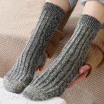 5 Pairs Women's Thick Wool Winter Crew Socks
