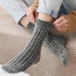 5 Pairs Women's Thick Wool Winter Crew Socks