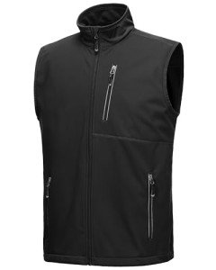 Men’s Lightweight Reflective Softshell Running Vest - Black