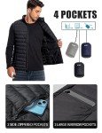 Men's Lightweight Packable Vest - Water-Resistant, Warm